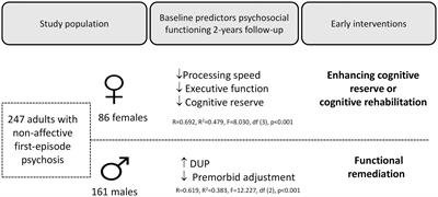Influence of clinical and neurocognitive factors in psychosocial functioning after a first episode non-affective psychosis: differences between males and females